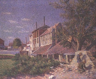 Tanneries alongside the River Bievre by Maximilien Luce